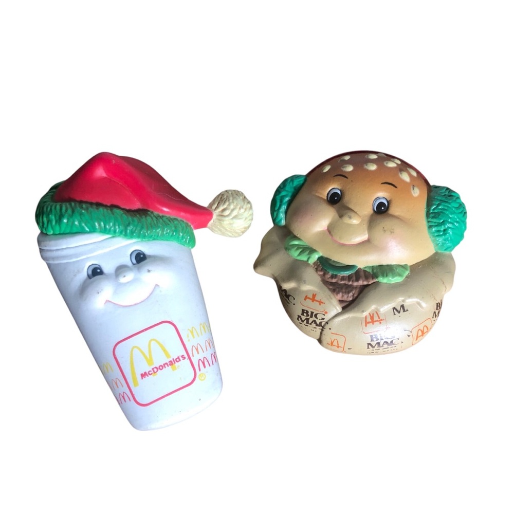 Vintage Enesco McDonalds Big Mac & Soft Drink pins